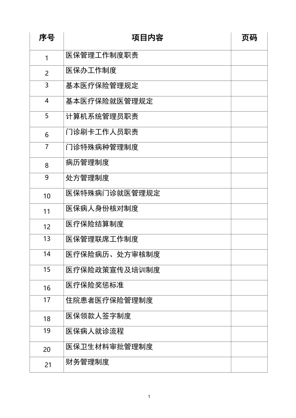 (完整版)医院医保管理制度_第1页