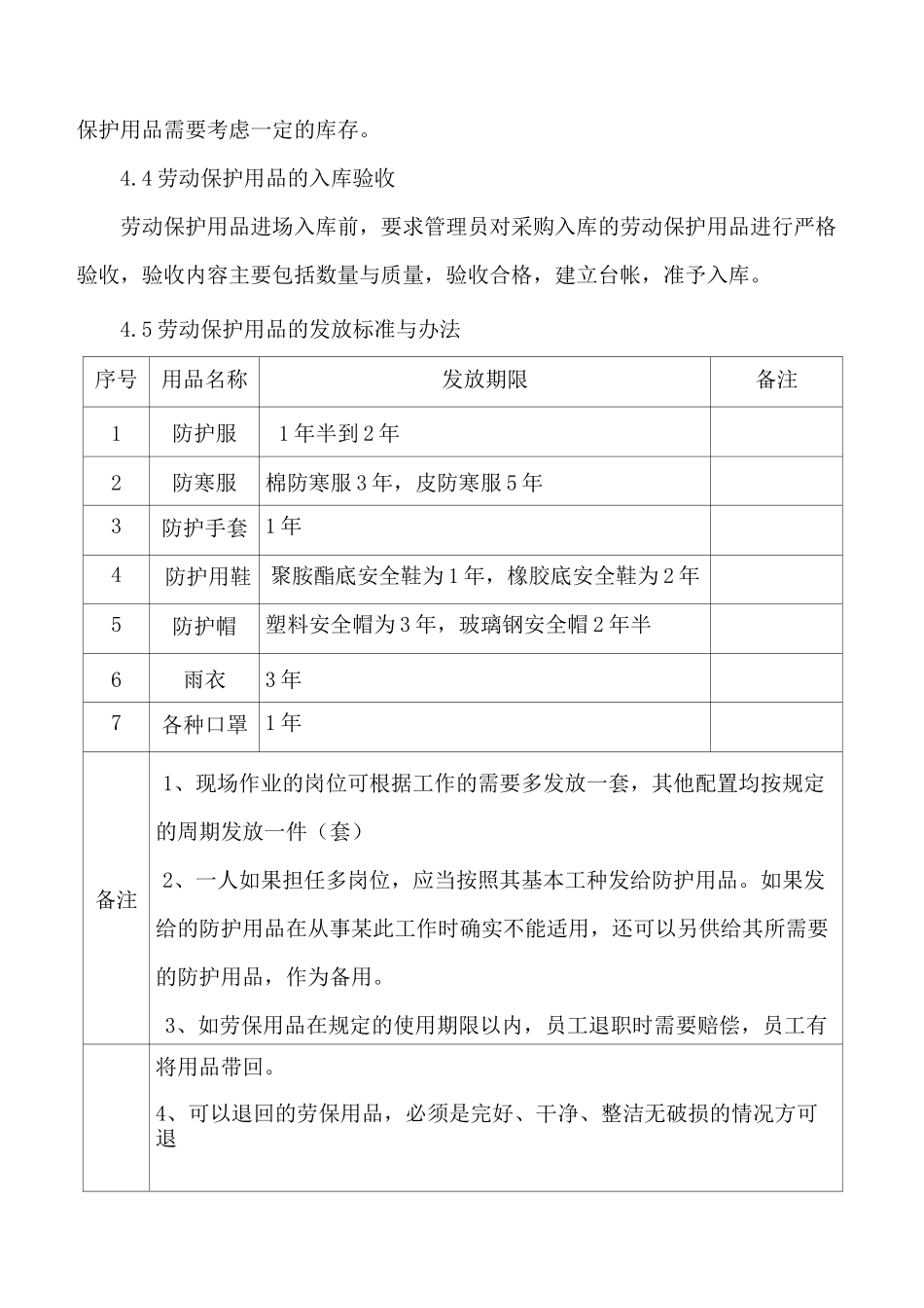 劳保用品管理制度 _第3页