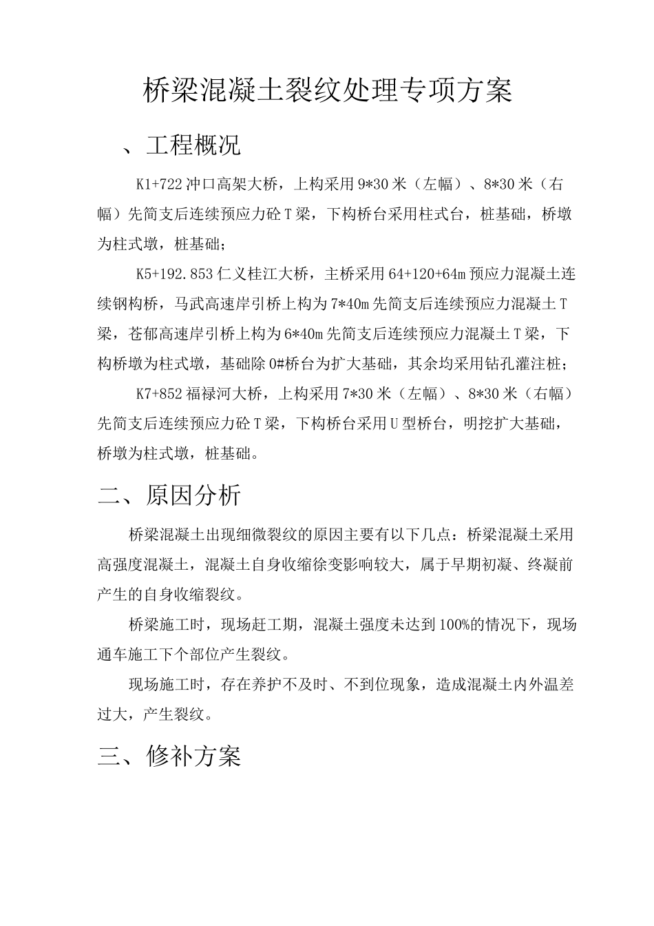 桥梁混凝土裂缝处理专项方案_第2页