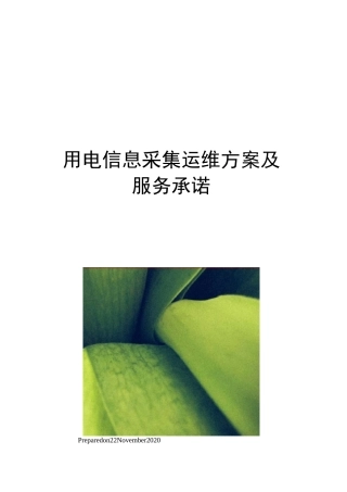 用电信息采集运维方案及服务承诺