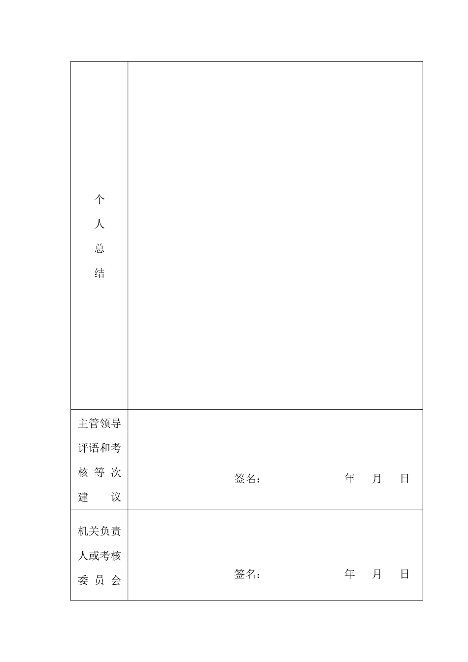 公务员年度考核登记表_第2页