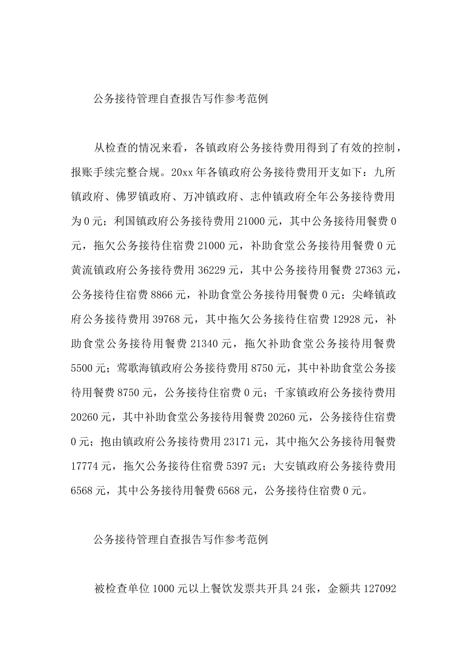 公务接待管理自查报告写作参考范例_第3页