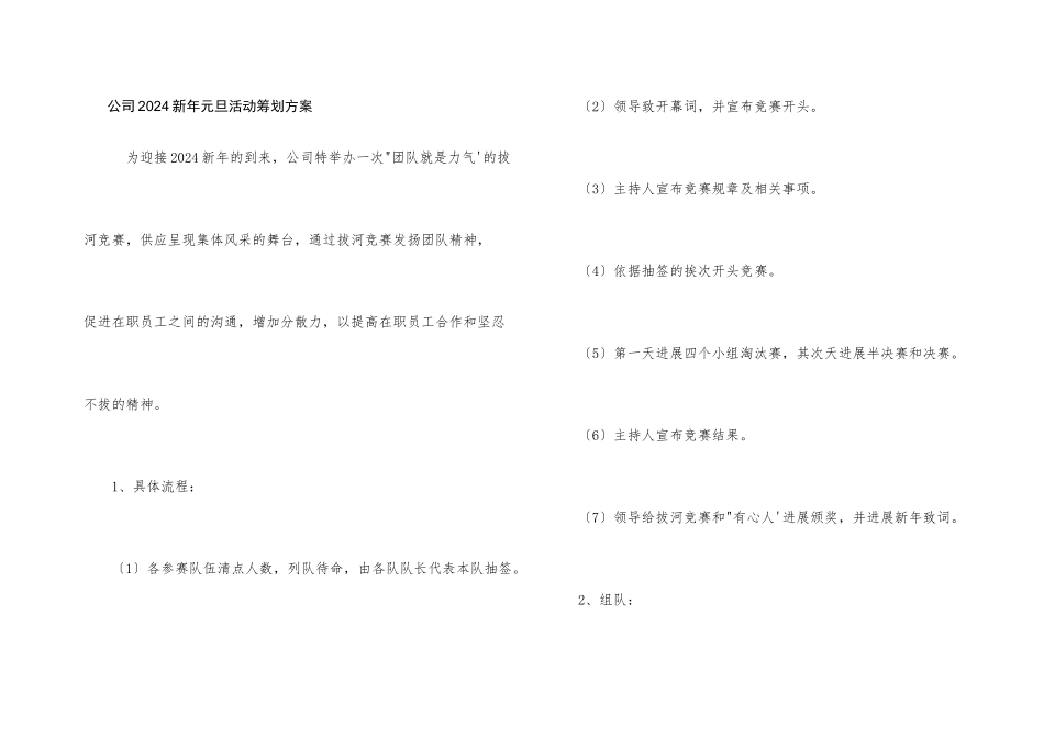公司2024新年元旦活动策划方案_第1页