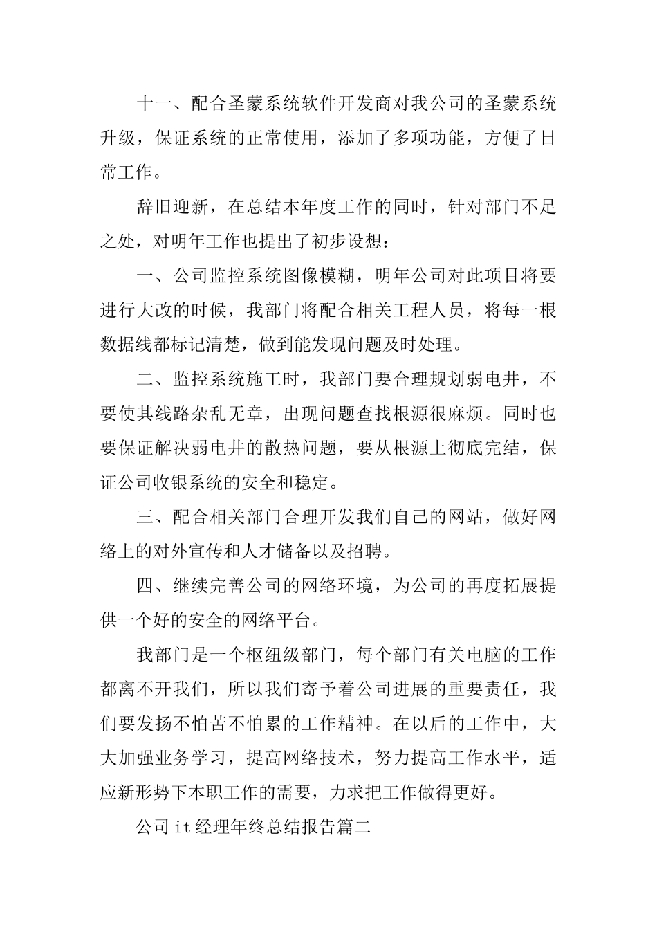 公司it经理年终总结报告_第3页