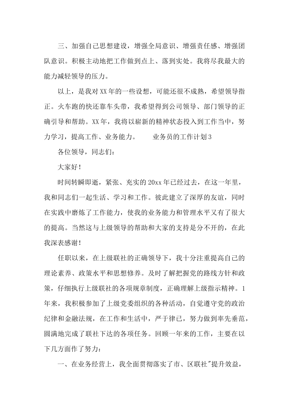 公司业务员的工作计划三篇_第3页