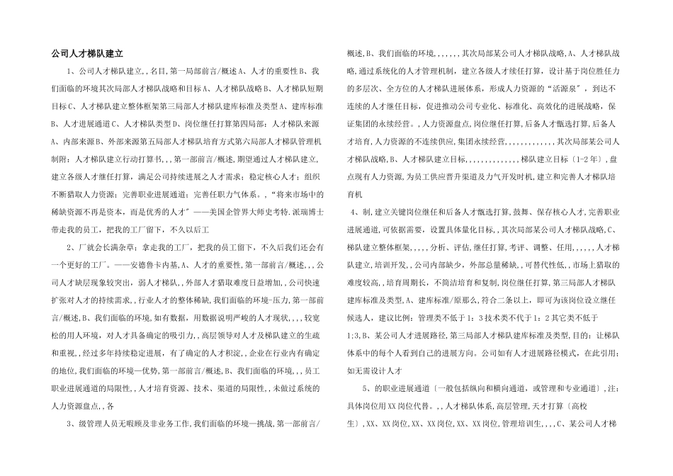 公司人才梯队建设_第1页