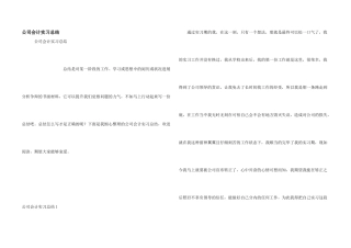公司会计实习总结