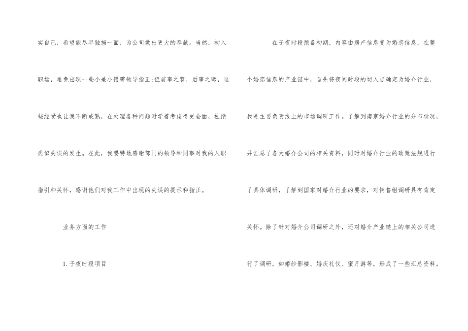公司内勤员工试用期工作总结范本_第3页