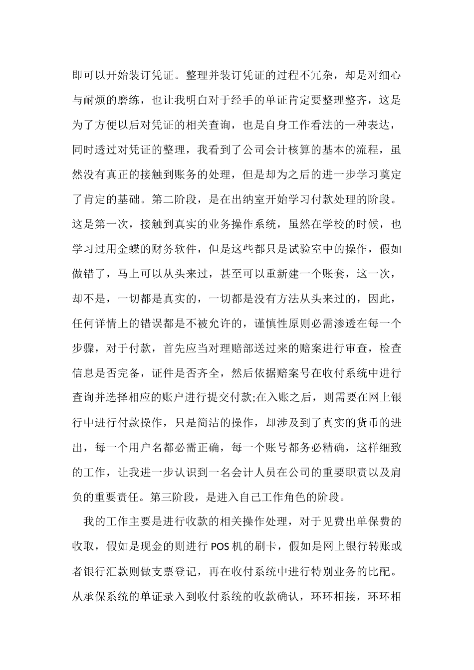 公司出纳试用期个人工作总结_第2页