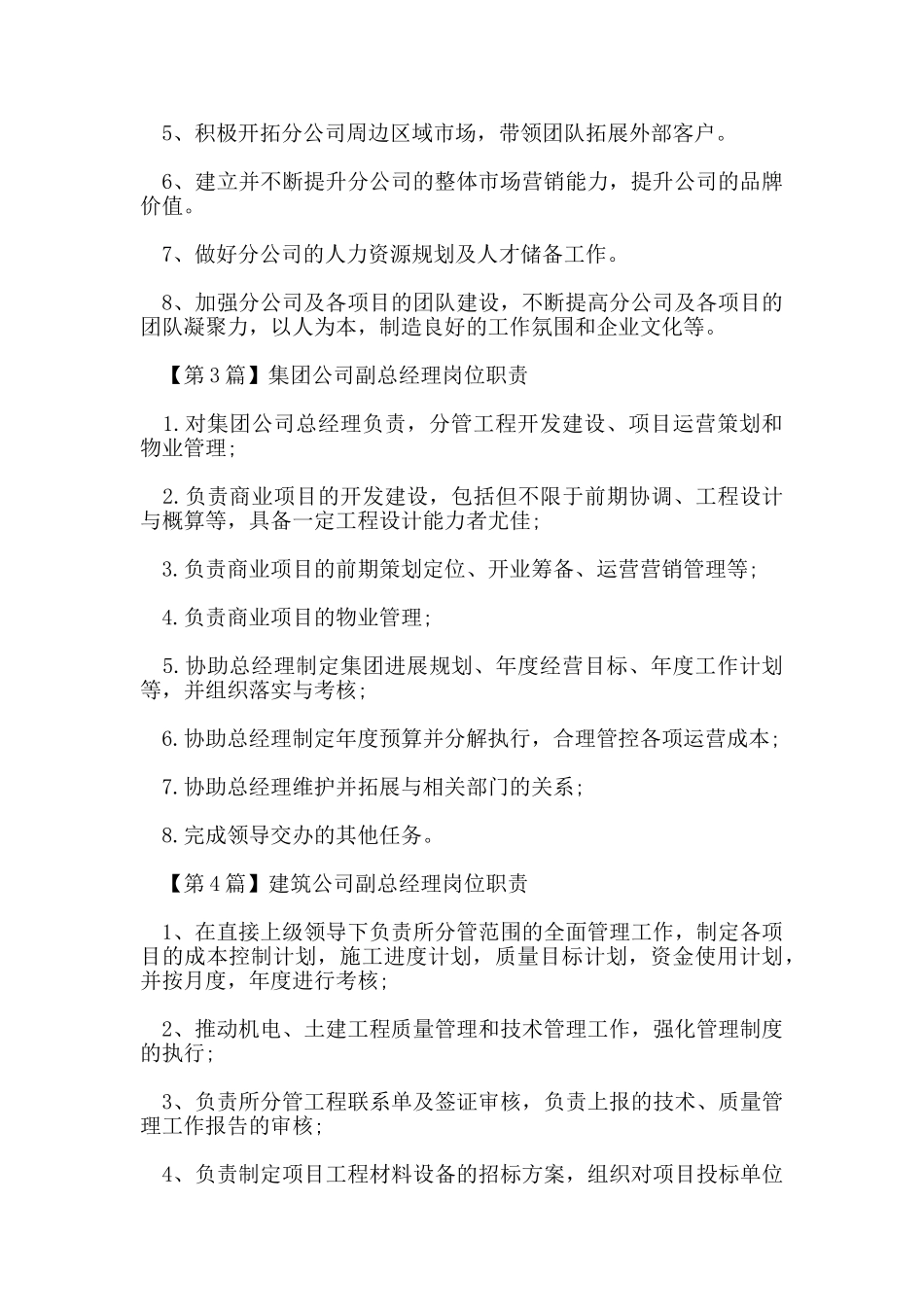 公司副总经理岗位职责_第2页