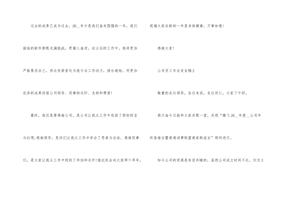 公司员工年会发言稿_第3页