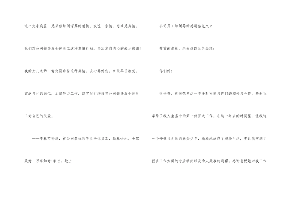 公司员工给领导的感谢信_第2页