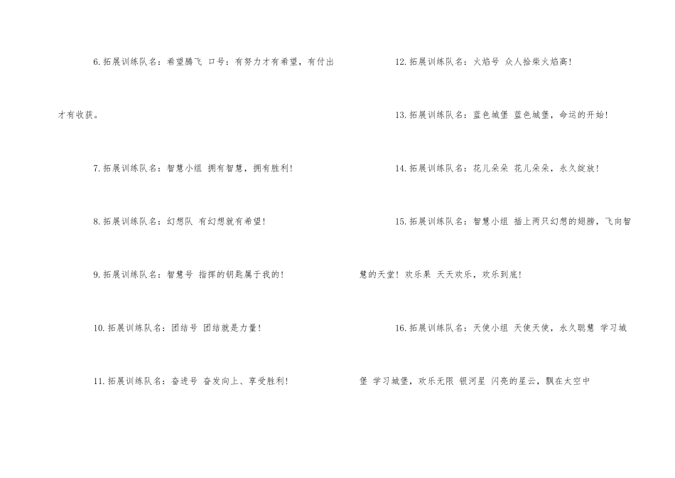 公司团建口号队名集锦_第2页