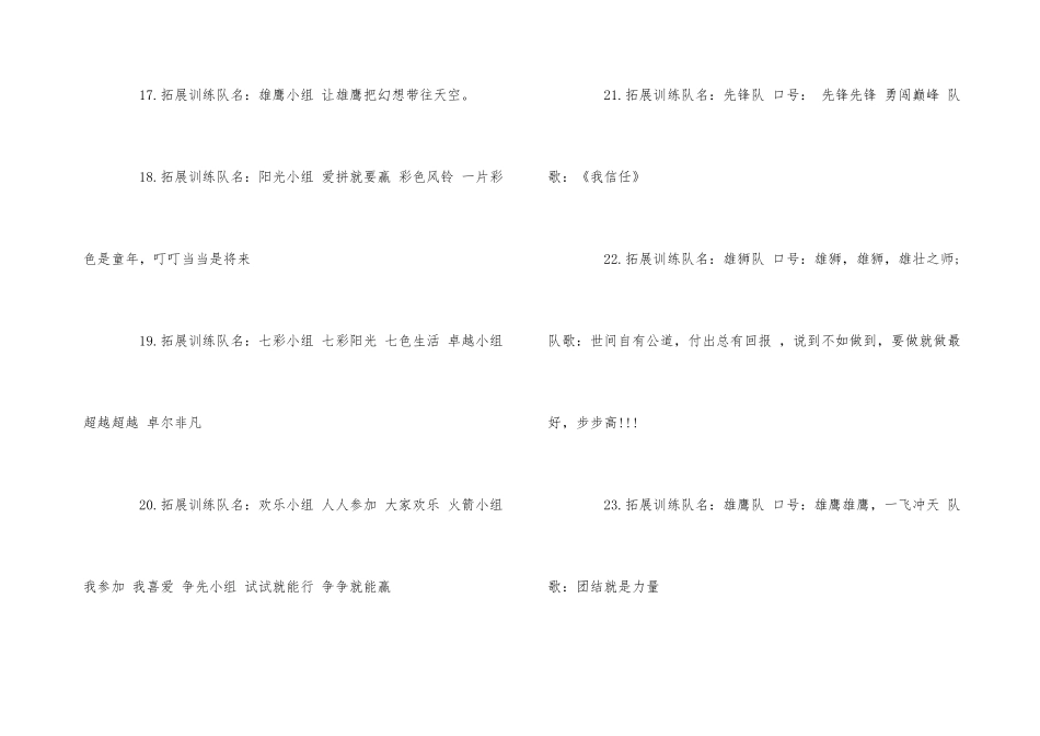 公司团建口号队名集锦_第3页