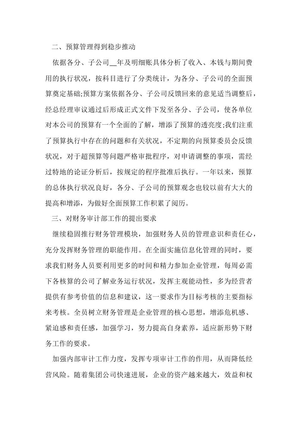 公司审计人员年终工作总结2024_第2页