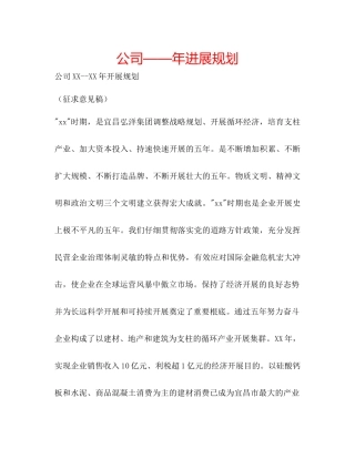 公司年发展规划2