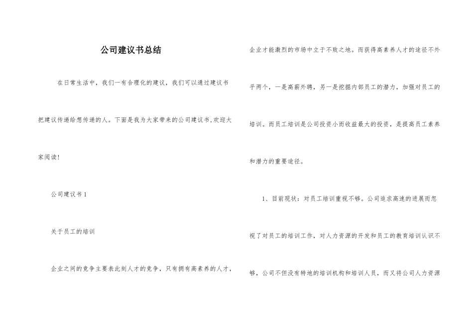 公司建议书总结_第1页
