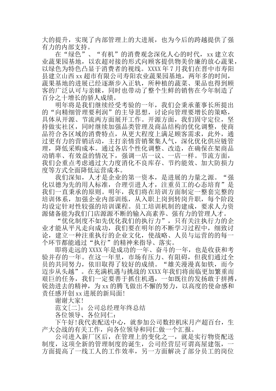 公司总经理年终个人工作总结范文_第2页