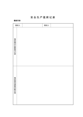 公司所有安全管理表格