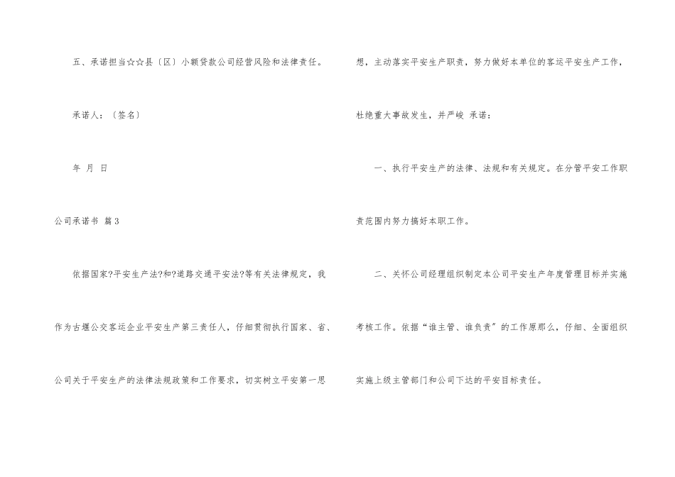 公司承诺书汇总7篇_第3页