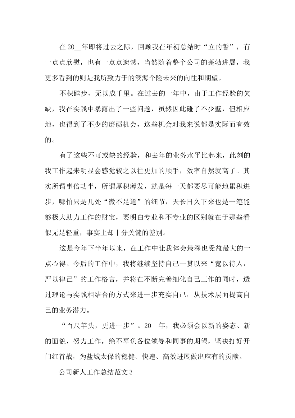 公司新人工作总结范文5篇_第3页