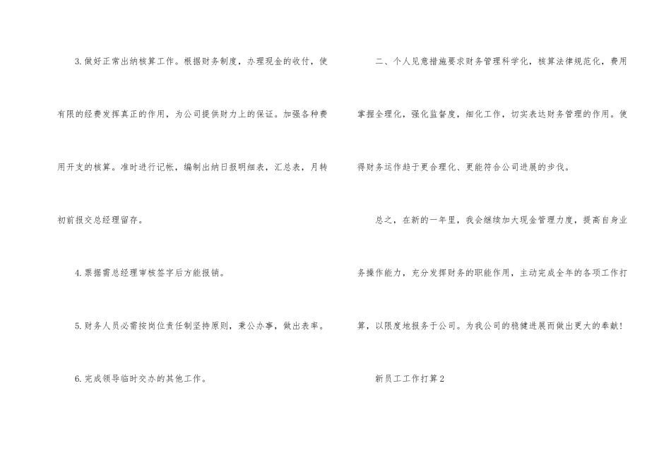 公司新员工工作计划样本_第2页