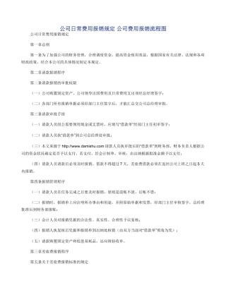 公司日常费用报销规定