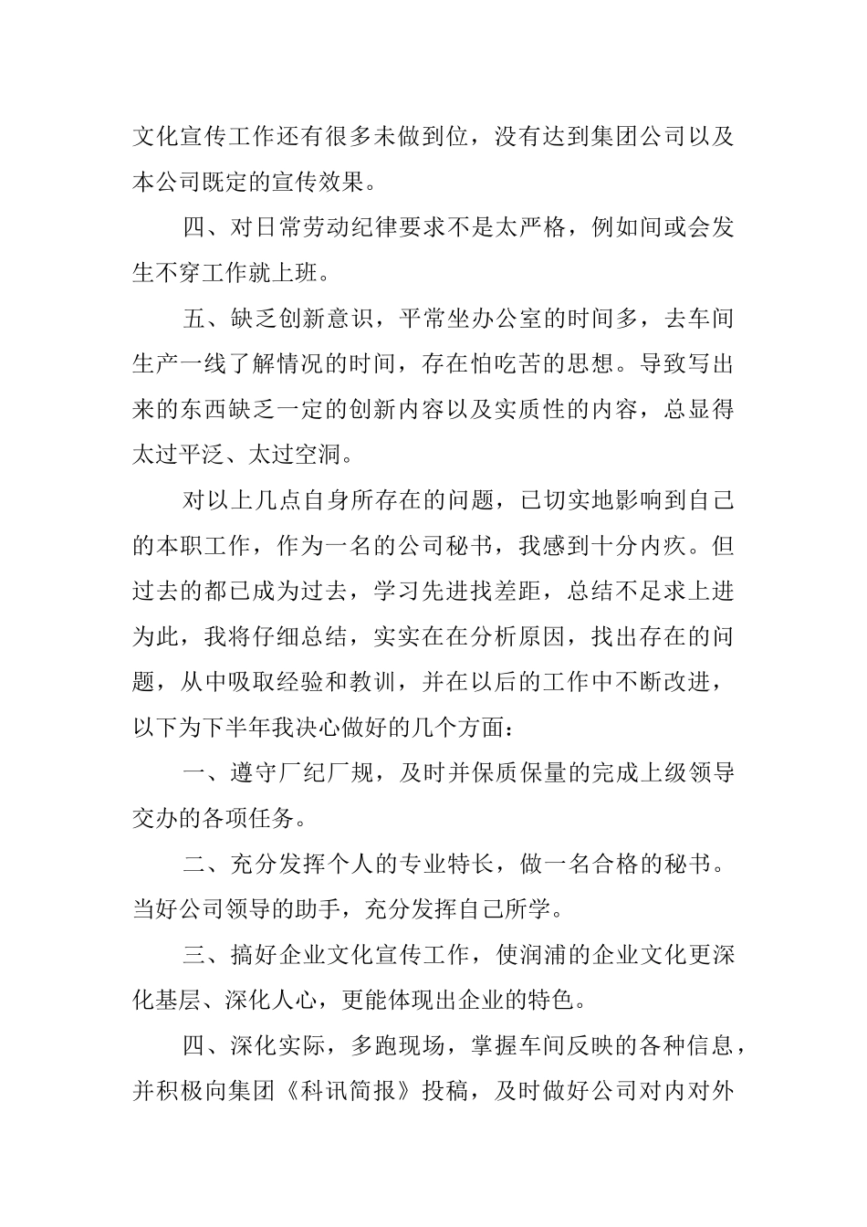 公司秘书2024上半年个人工作总结_第2页