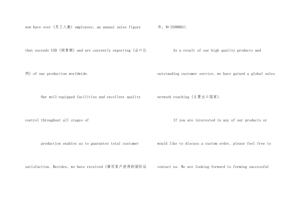 公司简介的英文翻译_第2页