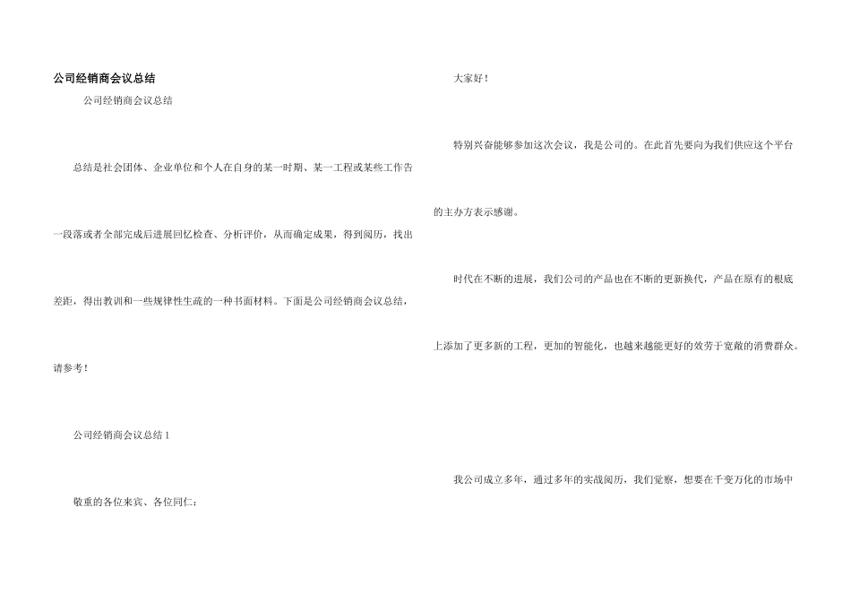 公司经销商会议总结_第1页