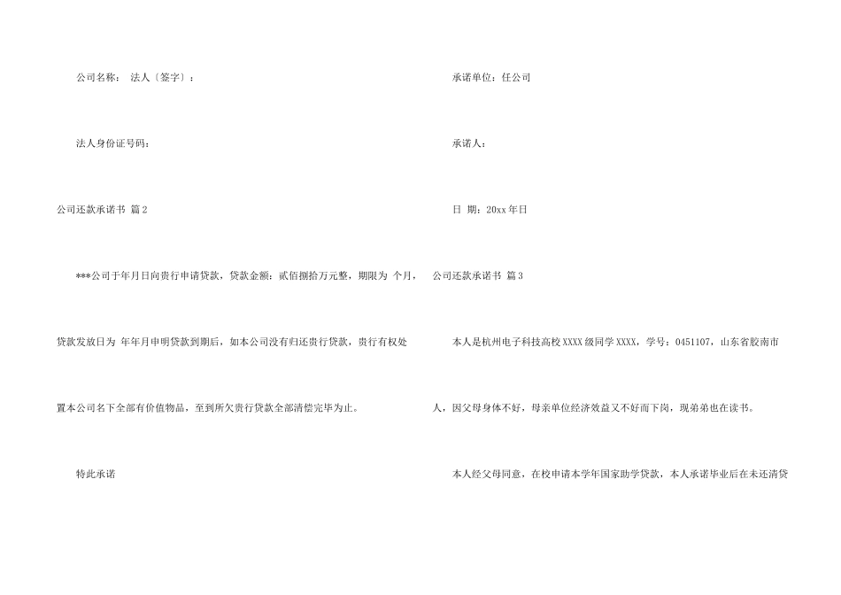 公司还款承诺书3篇_第2页
