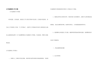 公司采购部工作计划