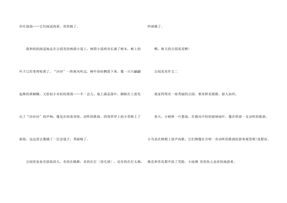公园真美小学400字10篇_第2页