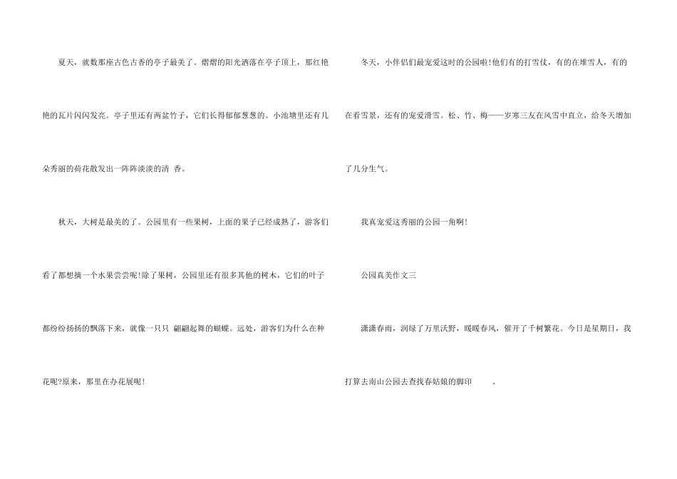 公园真美小学400字10篇_第3页