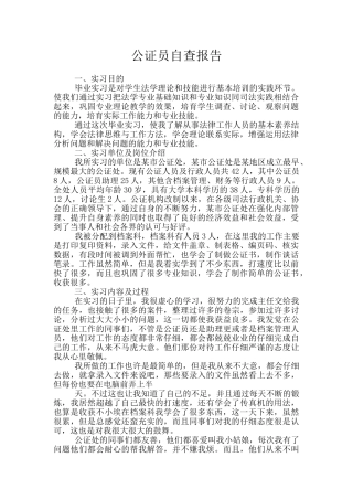 公证员自查报告