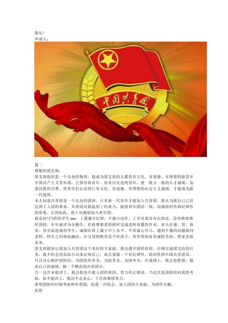 共青团900字入团志愿书_第2页