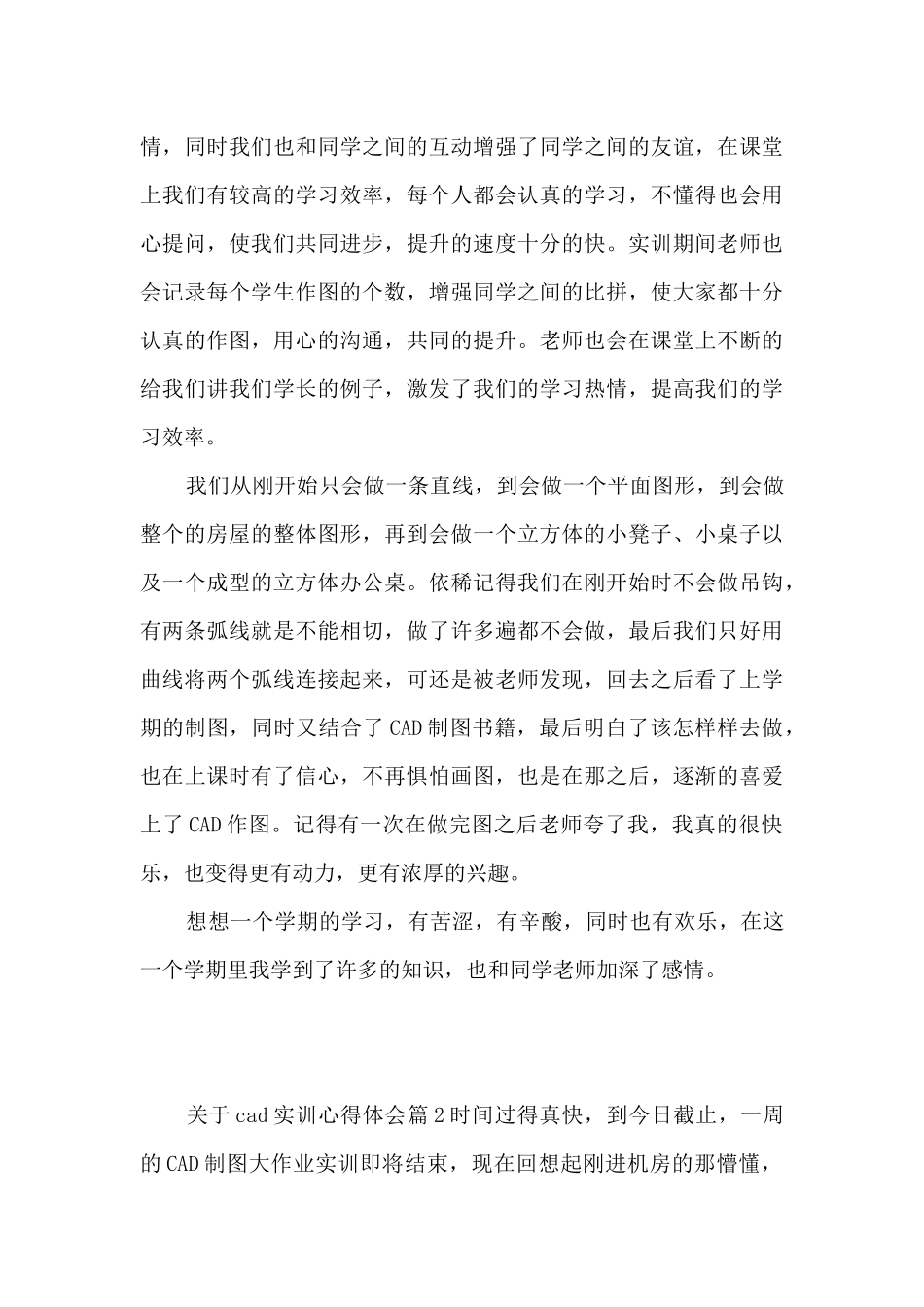 关于cad实训心得体会5篇_第3页