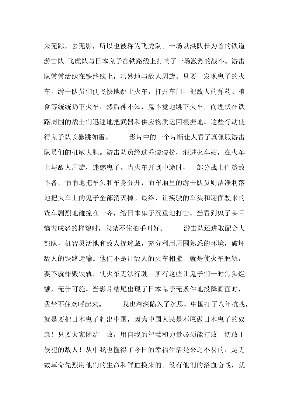 关于《铁道游击队》优秀读后感范文三篇_第2页