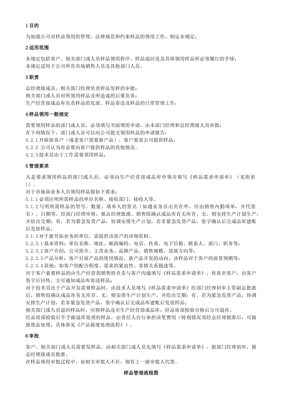 关于业务员样品领用管理规定_第2页