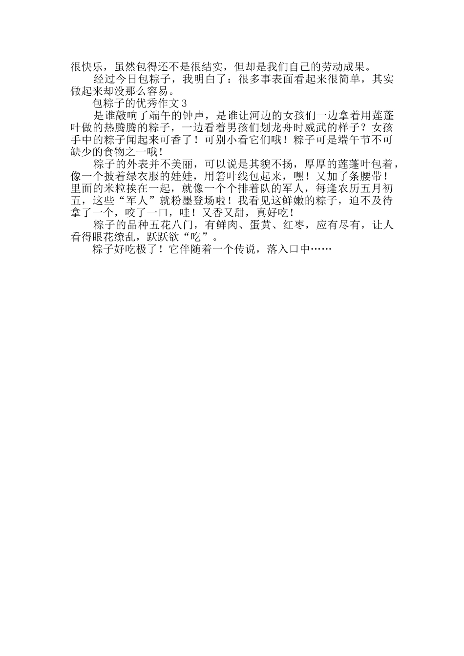 关于包粽子的优秀作文_第2页