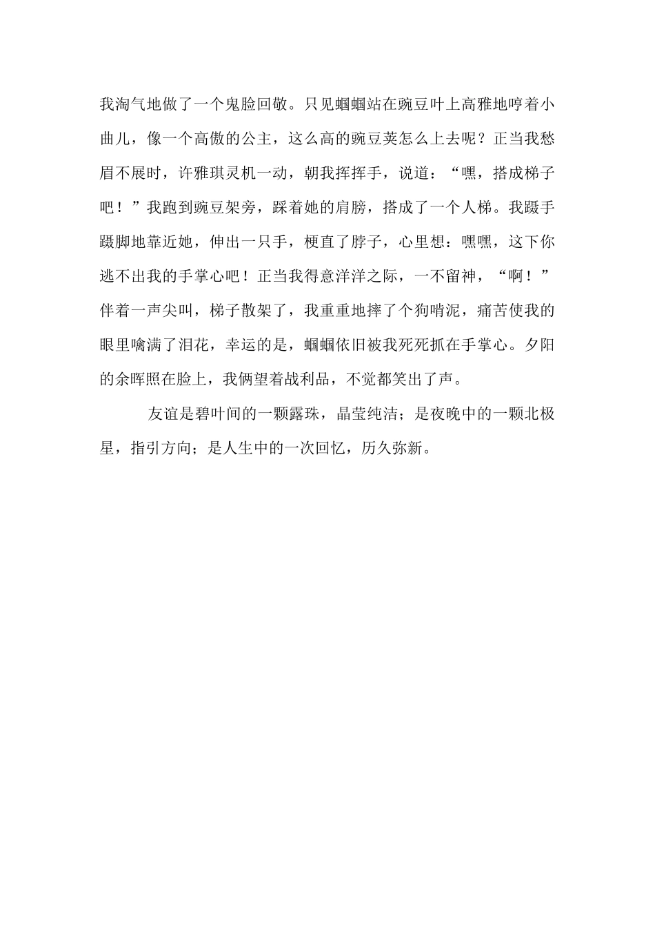 关于友谊的作文左右_第2页