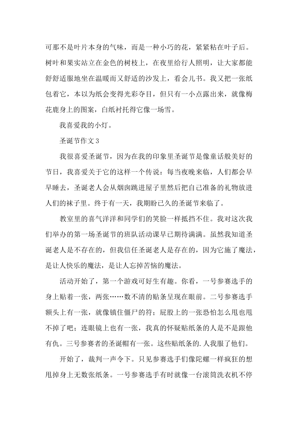 关于圣诞节作文5篇范文_第3页