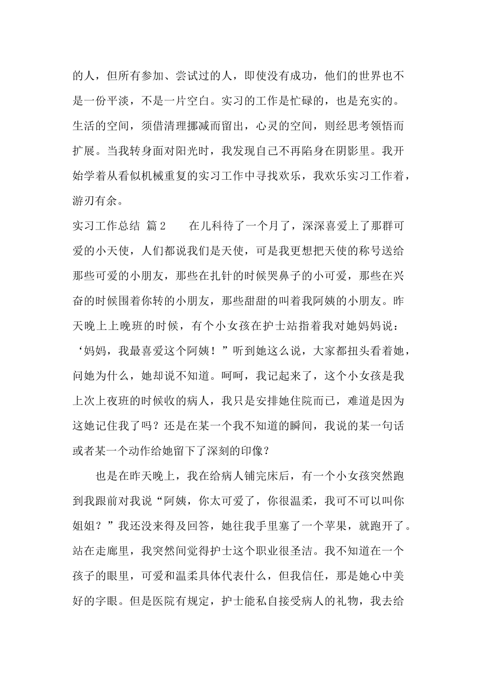 关于实习工作总结模板合集六篇_第3页