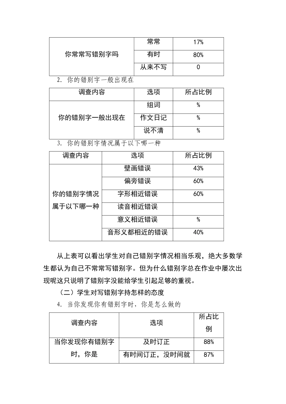 关于小学生错别字使用现状的调查报告_第2页