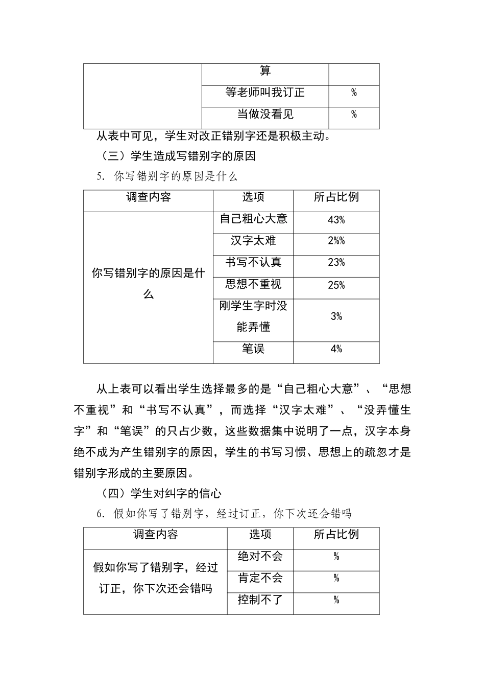 关于小学生错别字使用现状的调查报告_第3页
