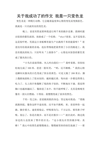 关于我成功了的作文