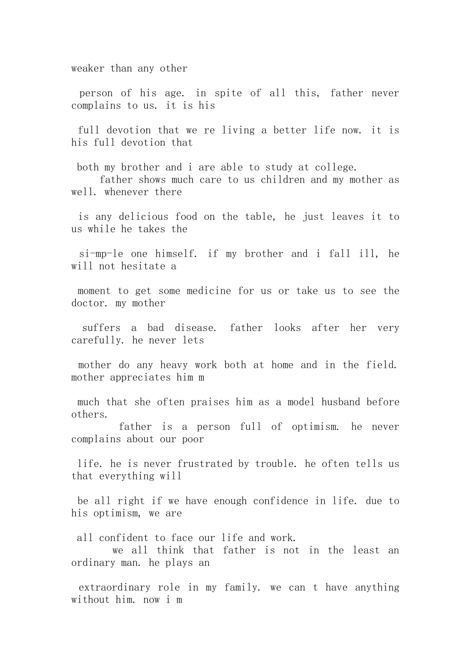 关于我的父亲的英文演讲稿5篇_第2页