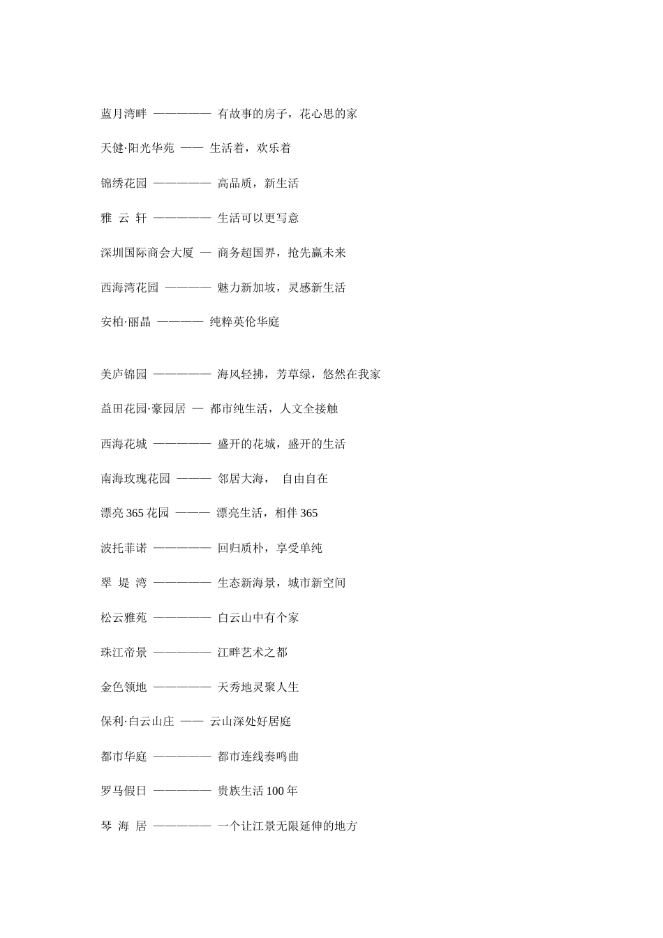 关于房地产经典广告语_第3页