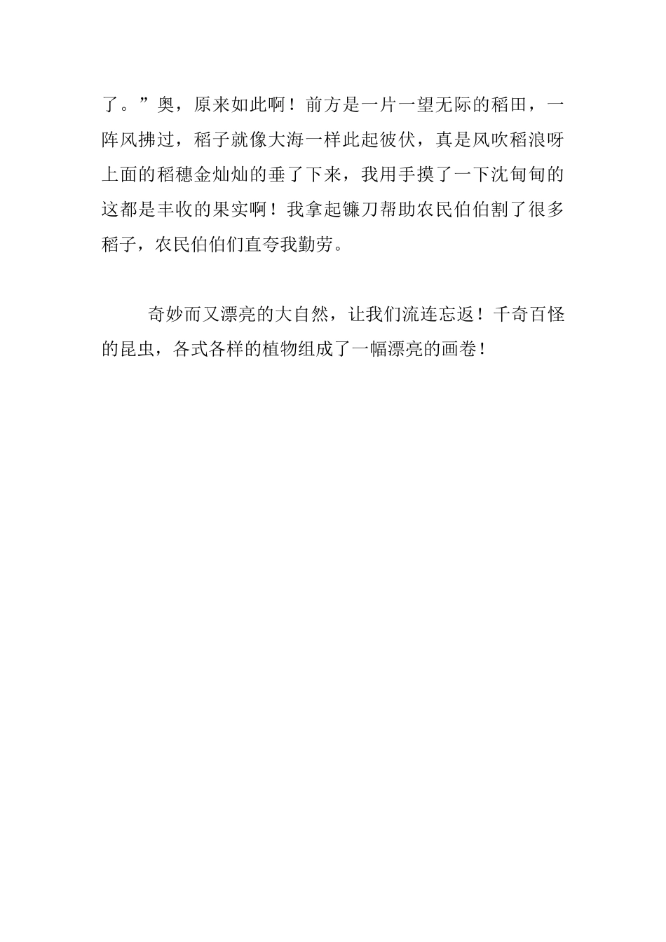 关于探访美丽的大自然小学作文_第3页