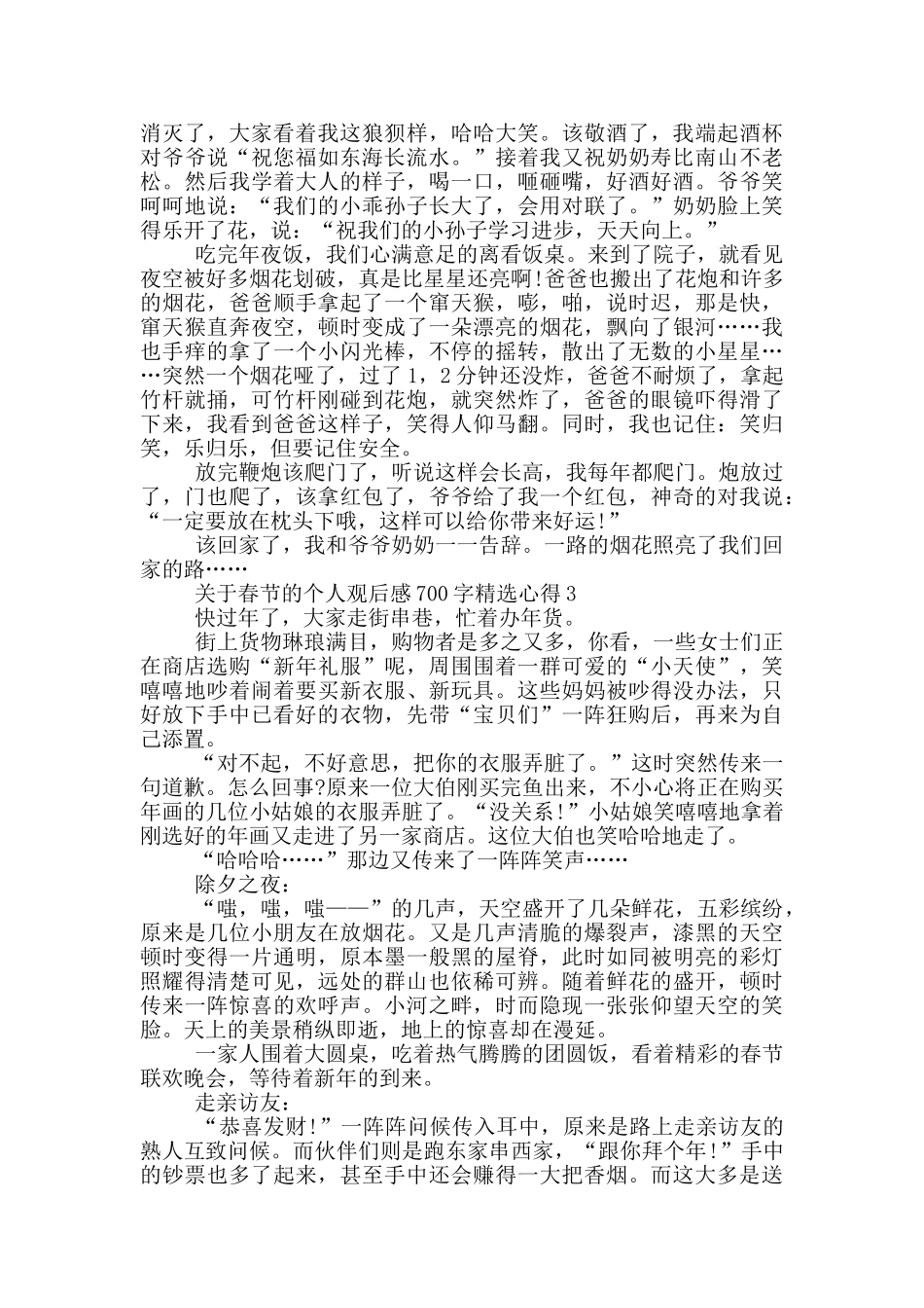 关于春节的个人观后感700字心得5篇_第2页